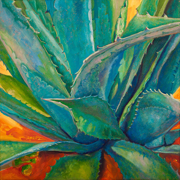 Against the Grain — vivid agave painting