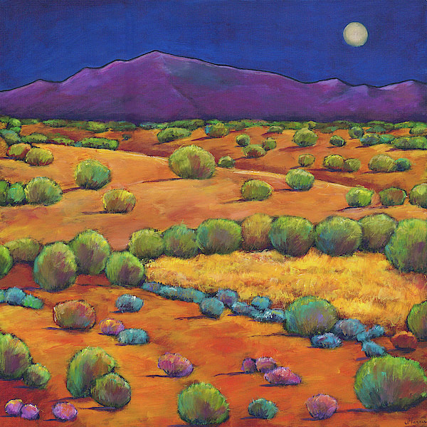 Midnight Sagebrush — warm-toned desert landscape